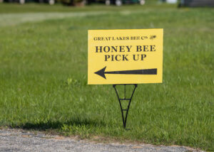 Great Lakes Bee Company 2025 Pickup Sign in Fremont Michigan
